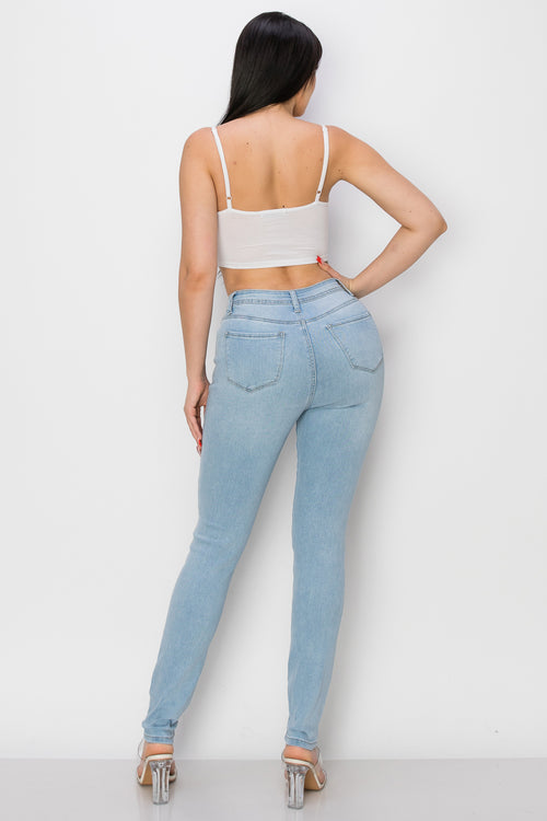 BO-306 stretch high waist skinny jeans