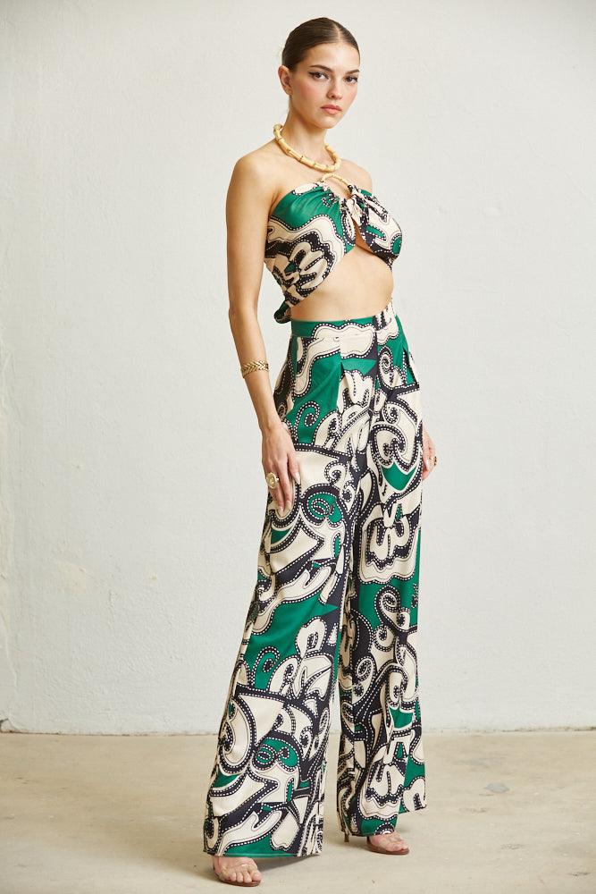 bamboo halter neck top & pants set - RK Collections Boutique