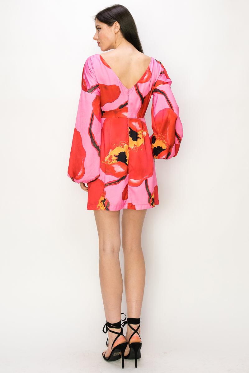 floral long sleeve dress - RK Collections Boutique