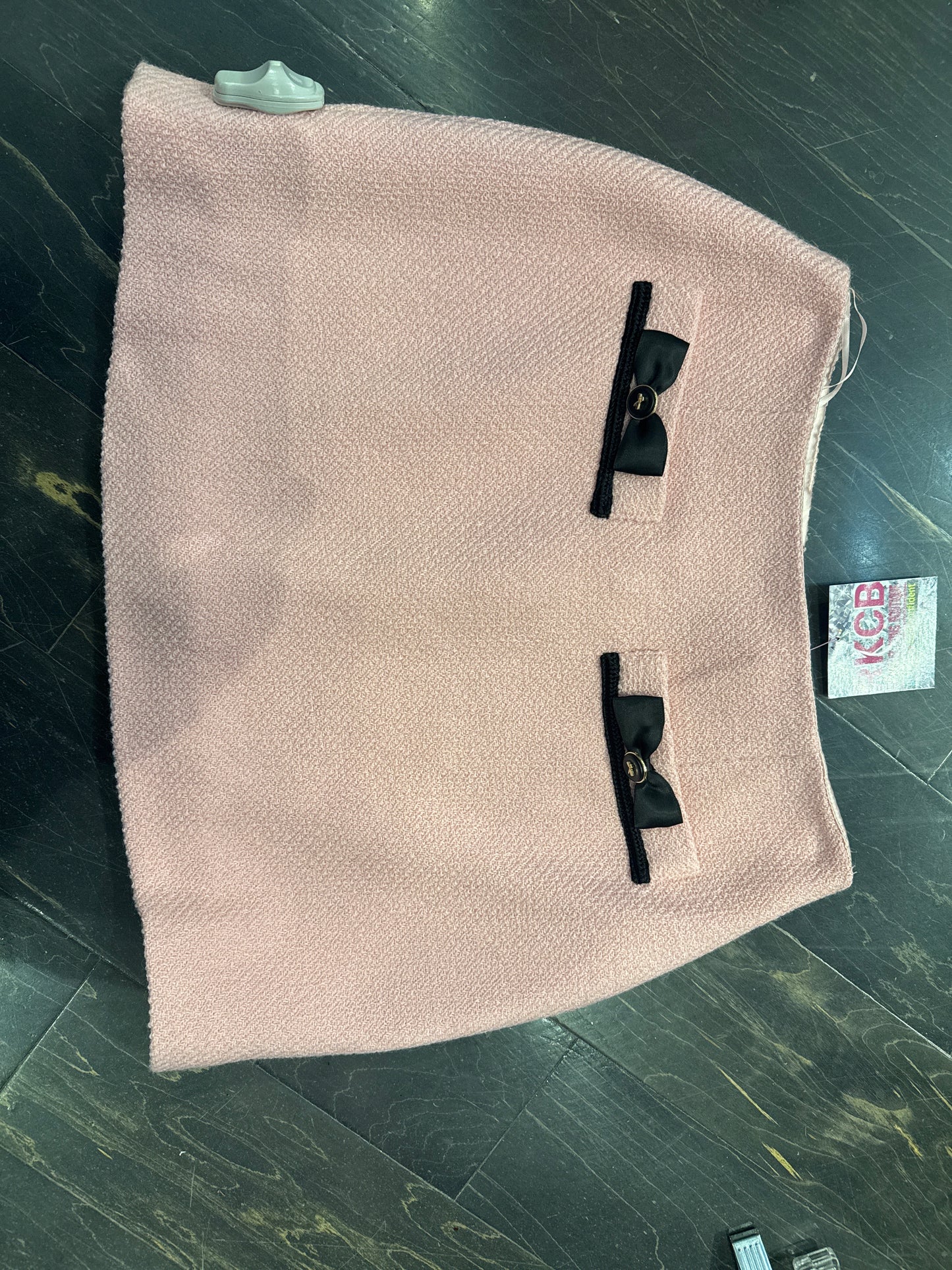 Tweed Bow Detail Mini Skirt