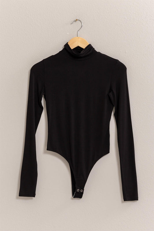 jersey long sleeve turtleneck bodysuit