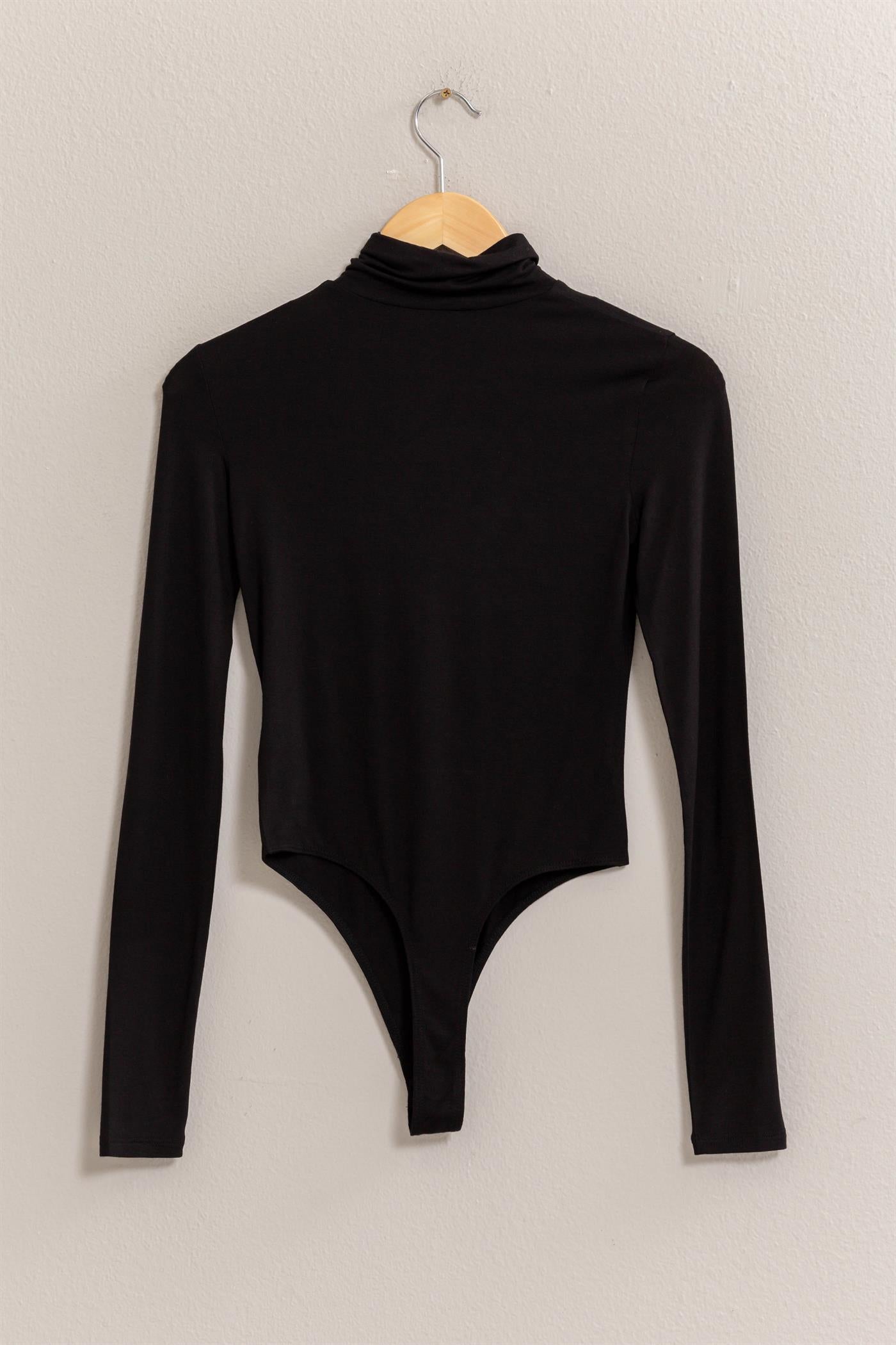 jersey long sleeve turtleneck bodysuit