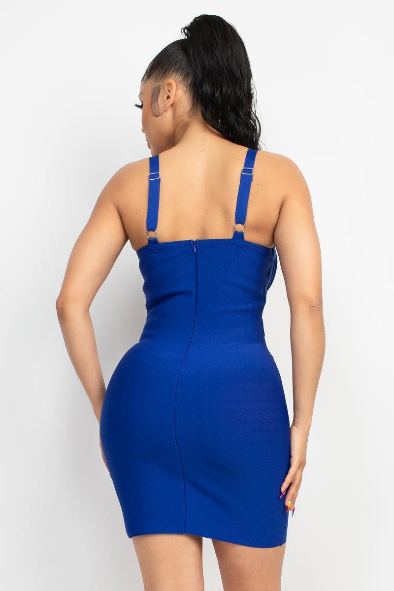 sweetheart wide strap bandage dress - RK Collections Boutique