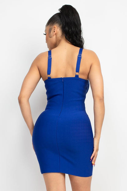 sweetheart wide strap bandage dress - RK Collections Boutique