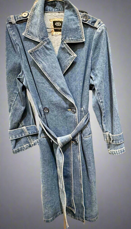 denim trench coat