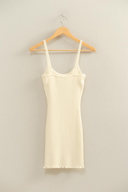 Ribbed Knit Sleeveless Bodycon Mini Dress