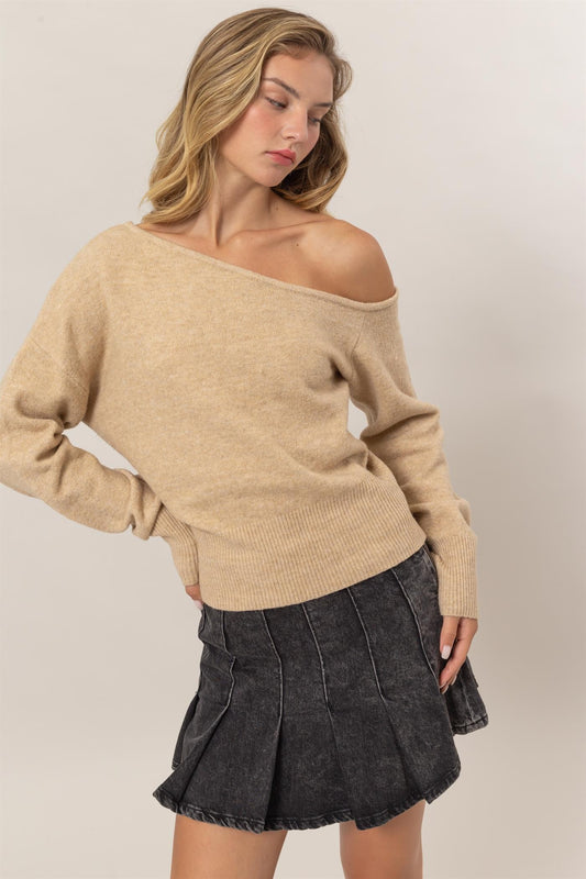 off the shoulder sweater