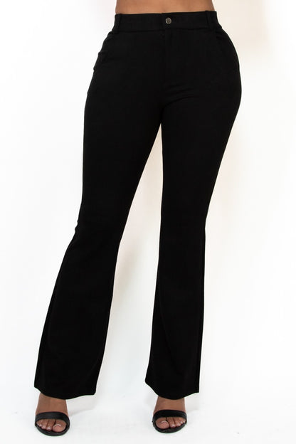 High-rise Wide Leg Soft Suede Pants