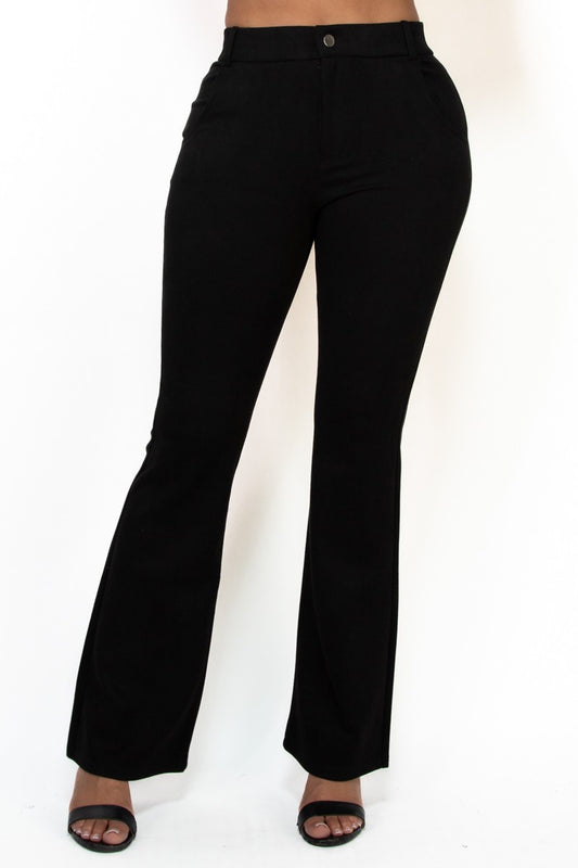 High-rise Wide Leg Soft Suede Pants