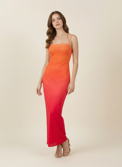Mesh Ombre Maxi Dress