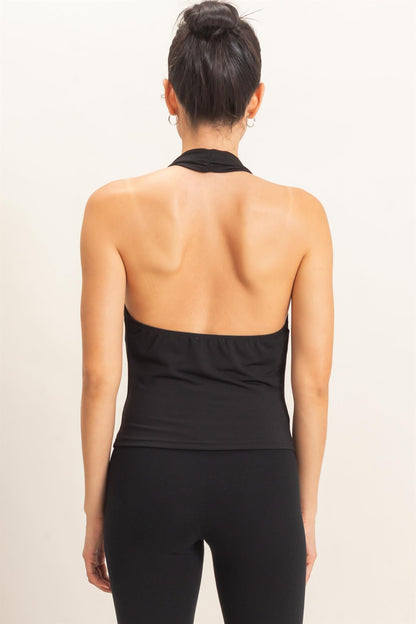 Cowl Halter Neck Top