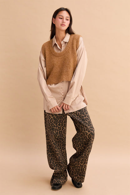 Long Sleeve Oversized Satin Shirt