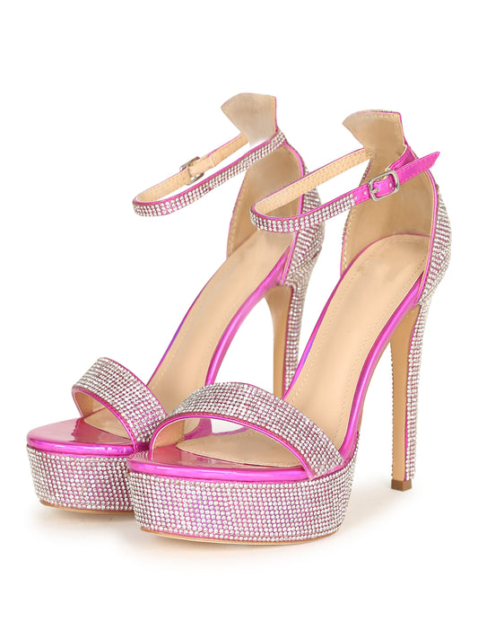 Glamorous Rhinestone Platform Heels