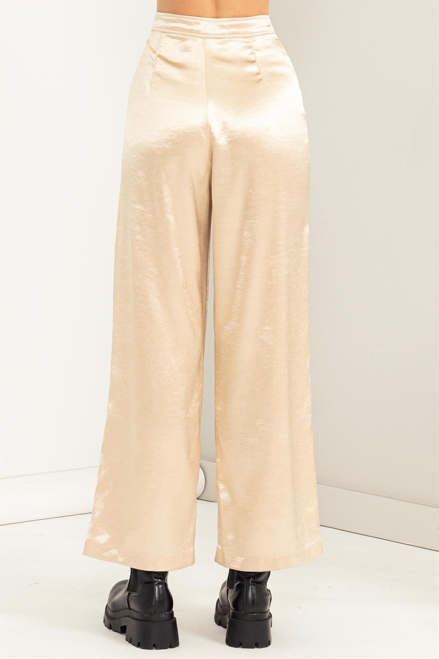 high waist satin pants - RK Collections Boutique