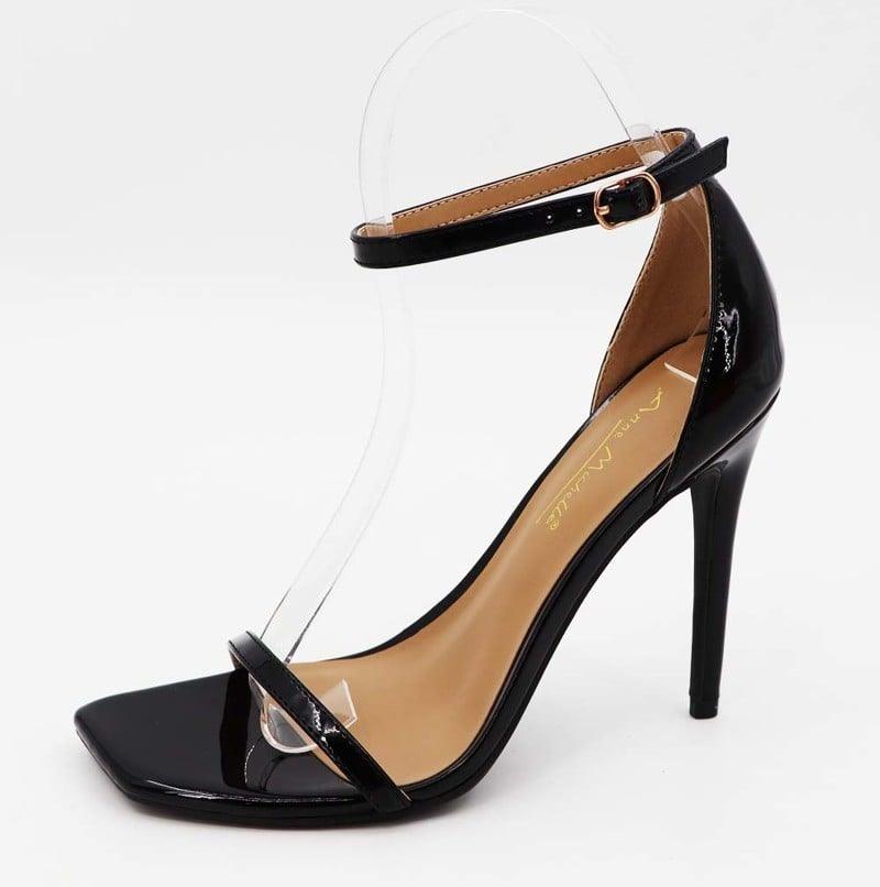 toe & ankle strap stiletto heel shoe