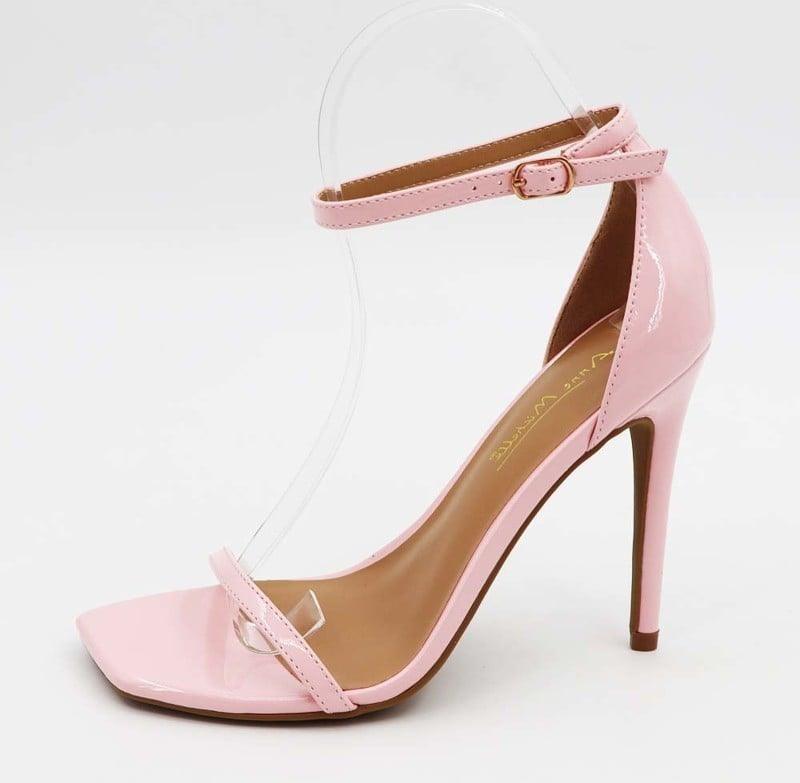 toe & ankle strap stiletto heel shoe