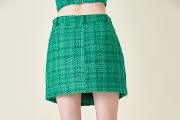 button down tweed mini skirt - tikolighting