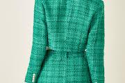 gold button cropped tweed blazer - RK Collections Boutique