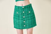 button down tweed mini skirt - RK Collections Boutique