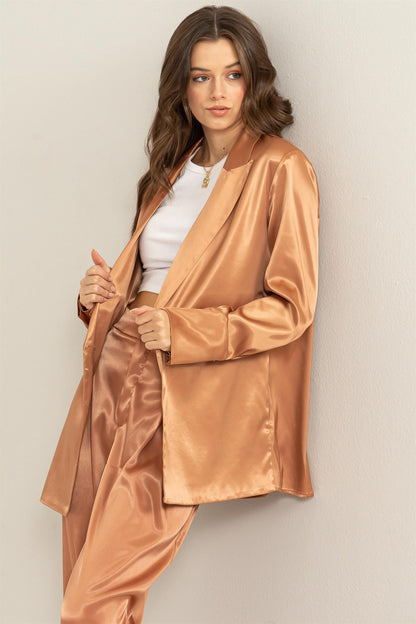 satin double breasted blazer - RK Collections Boutique