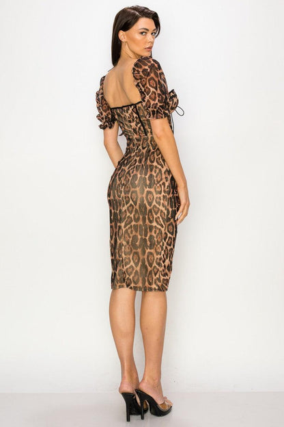 Leopard corset dress - RK Collections Boutique