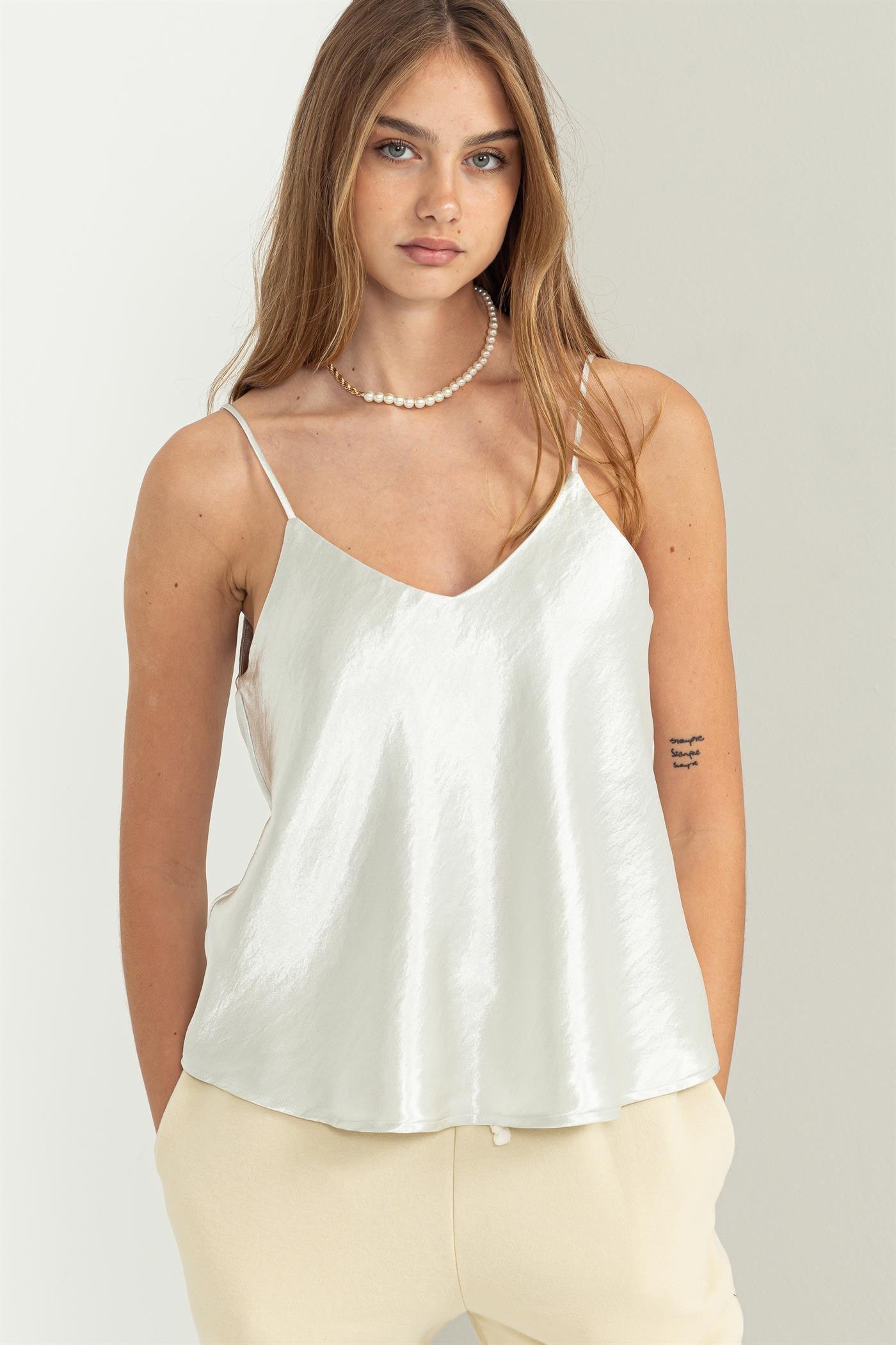 satin v neck camisole - RK Collections Boutique
