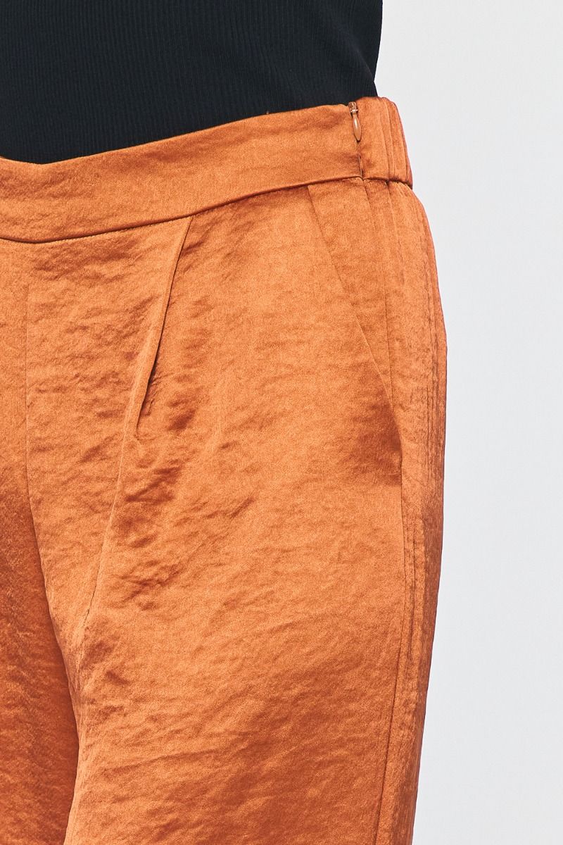 Satin high waist pants