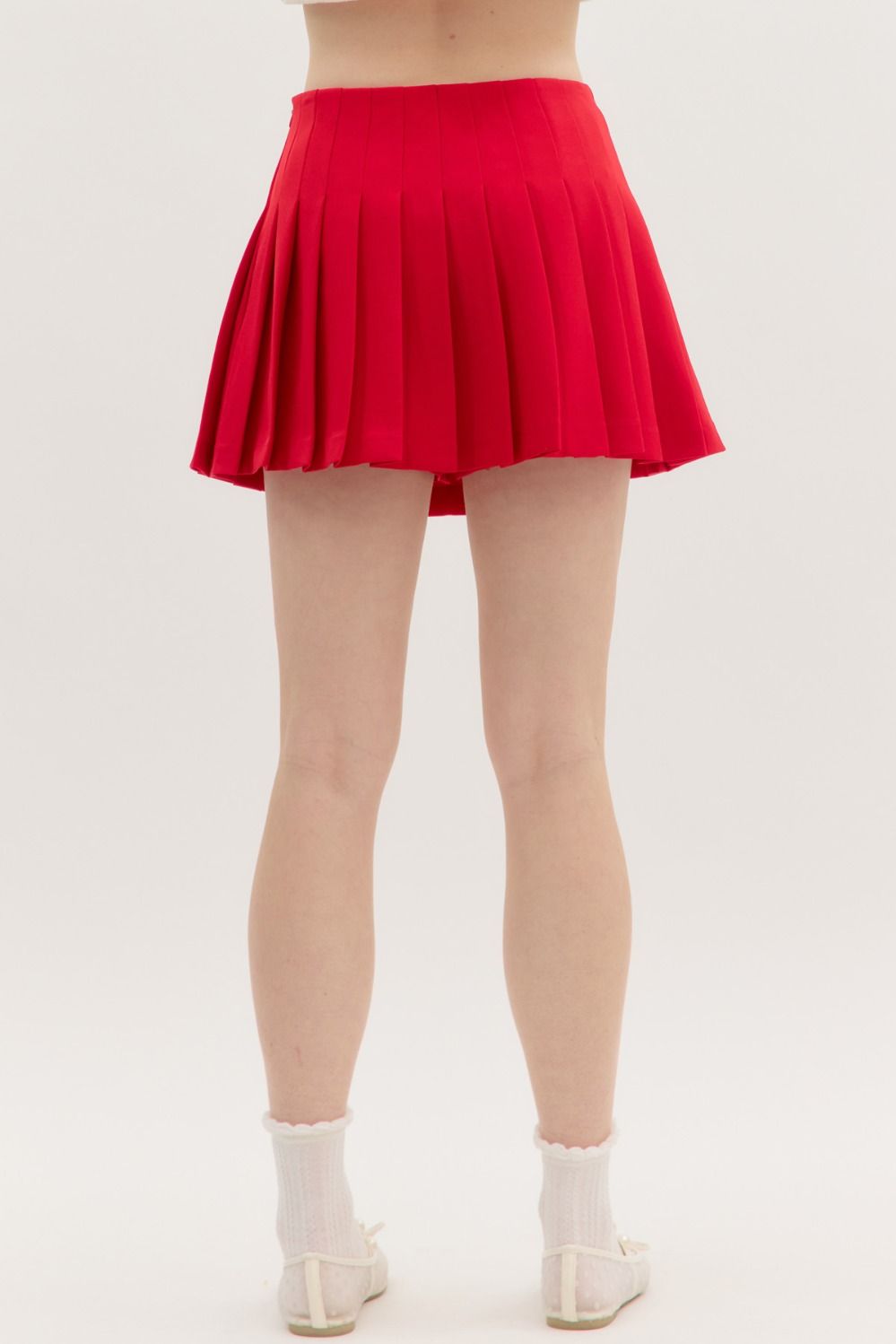 pleated high waist skirt