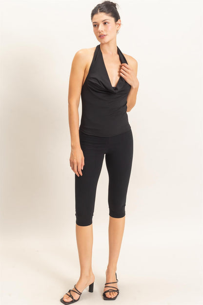 Cowl Halter Neck Top