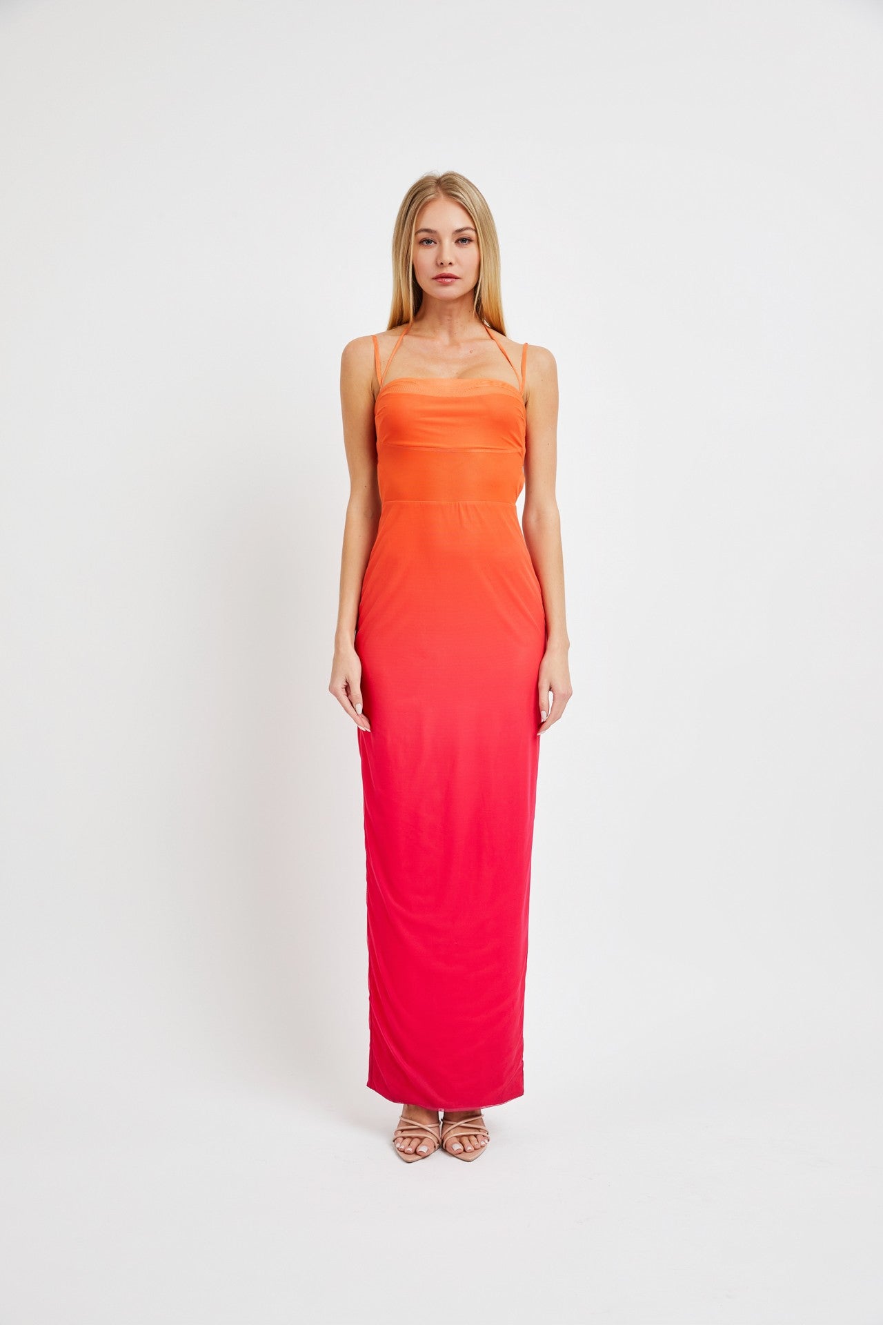 Mesh Ombre Maxi Dress