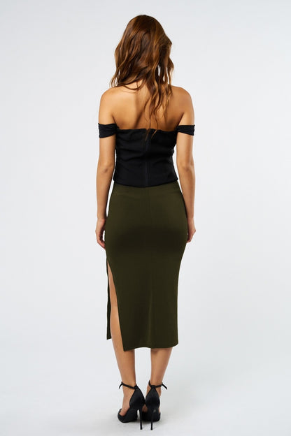 Mesh Off The Shoulder Corset Top