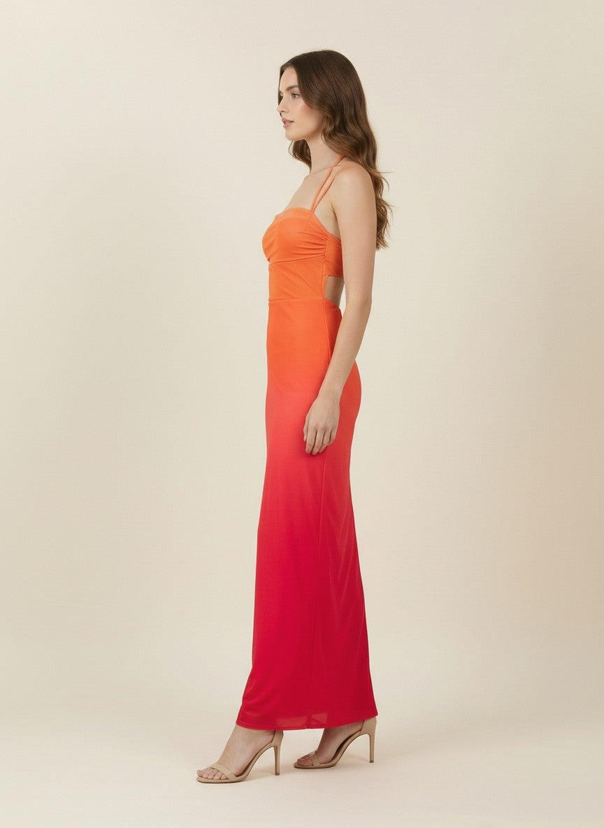 Mesh Ombre Maxi Dress