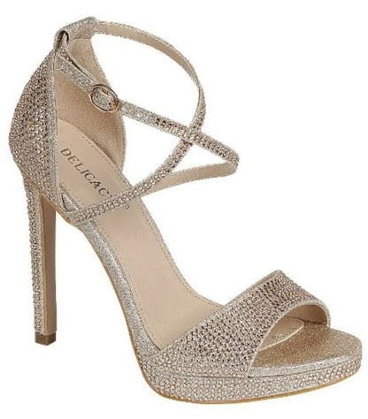 rhinestone cross strap stiletto heel shoes
