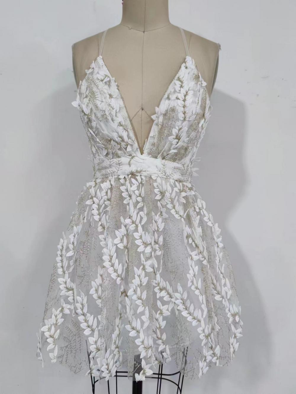 lurex & lace fit & flare sleeveless dress