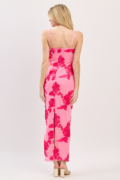 embroidered floral maxi dress