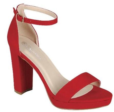 suede ankle strap block heel shoes