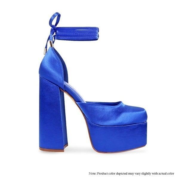 satin platform chunky heel shoe - RK Collections Boutique