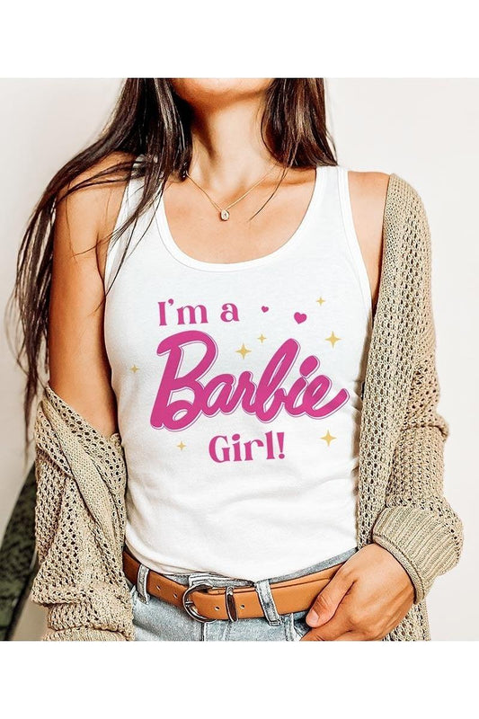 I'm a Barbie girl racerback tank - tikolighting