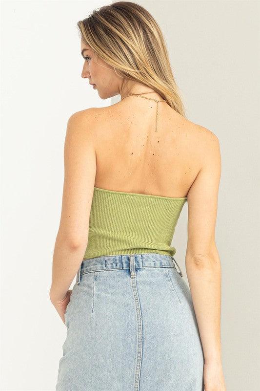 knit sweetheart strapless top - RK Collections Boutique