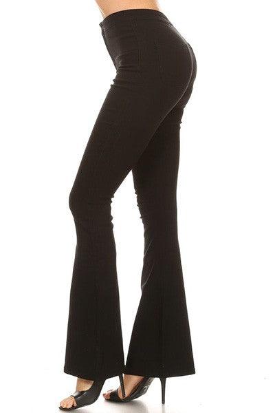 High waist super stretch bell bottom pants-Jeans-JC & JQ-alomfejto