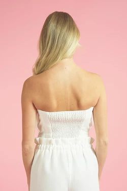 bow bustier strapless top - alomfejto