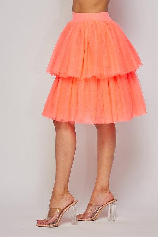 two tier tulle skirt