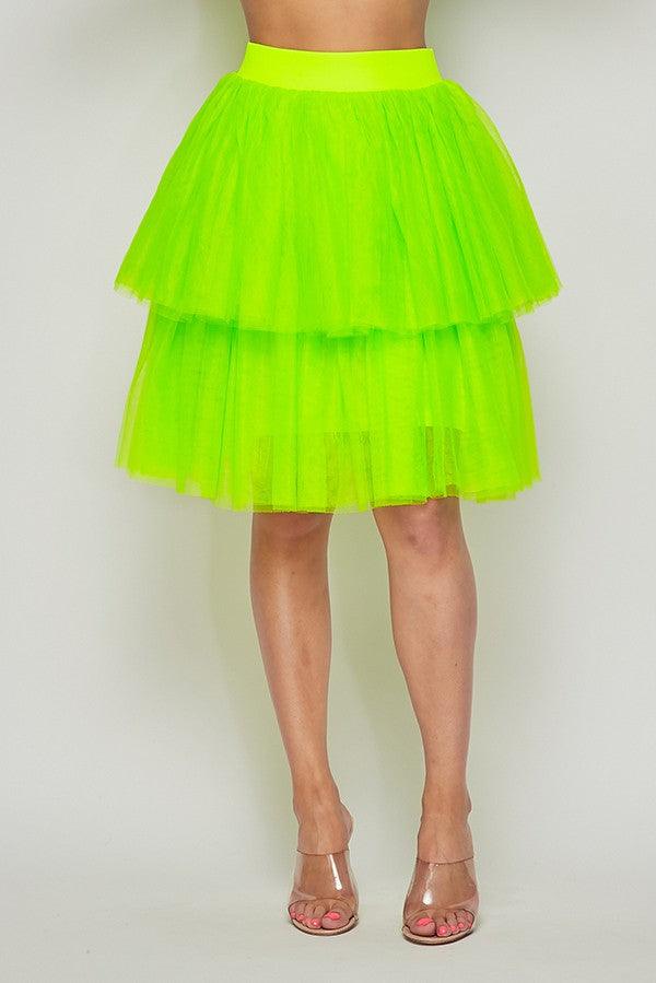 two tier tulle skirt
