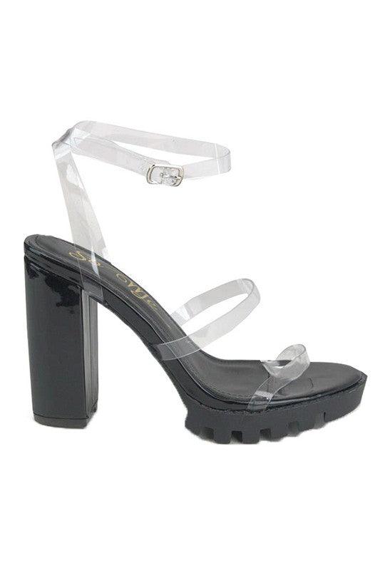 snake strap high heel with buckle strap - alomfejto