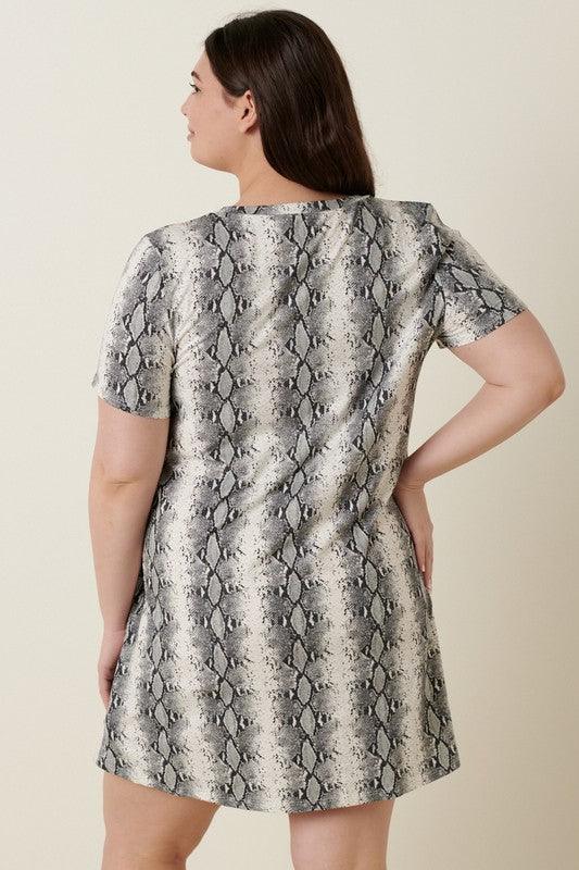 Short snakeskin clearance dress