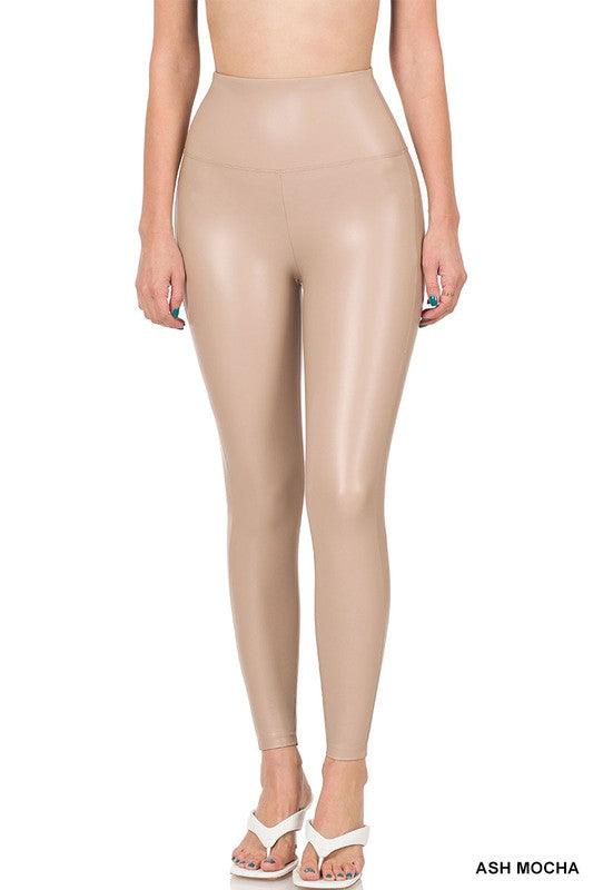 high rise leather leggings - RK Collections Boutique