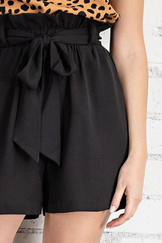 high waist paperbag shorts - tarpiniangroup
