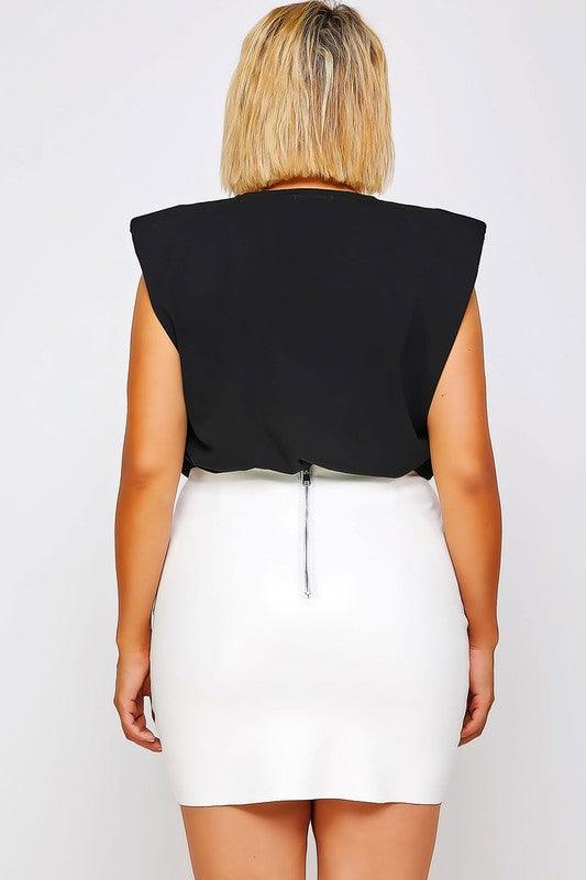PLUS leather mini skirt - RK Collections Boutique