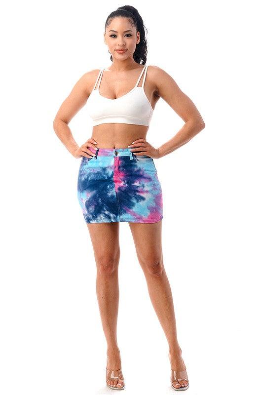 tie dye skirt with pockets - RK Collections Boutique