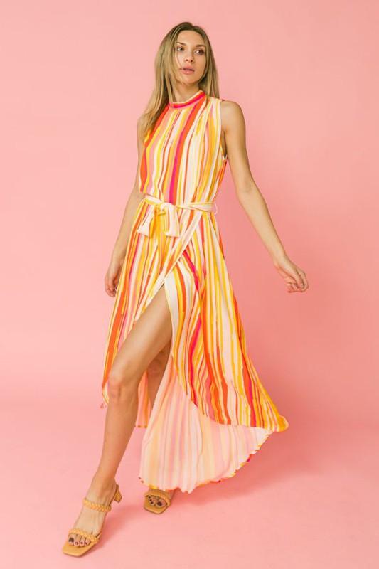 vertical stripe maxi dress - RK Collections Boutique